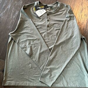 NWT Mens power cordura long sleeve Henley 2XL